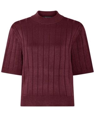Bruuns Bazaar Anemonebbglady Strick Bordeaux Pullover - Rot