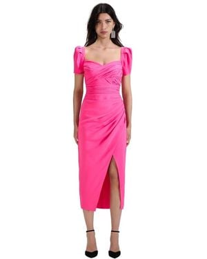 Self-Portrait Midi Dresses - Rosa