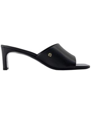 Anine Bing Heeled Mules - Black