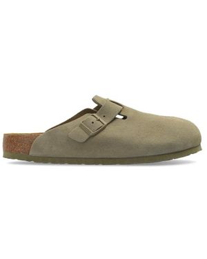 Birkenstock Boston Suede Regular Fit - Groen