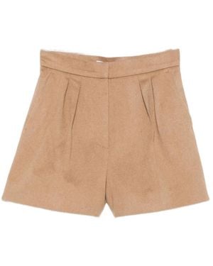 Max Mara Korte Broeken ,Bruin ,Vista Shorts - Naturel