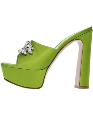 Le Silla Heeled Mules - Verde