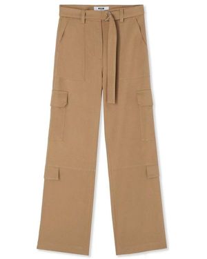 MSGM Straight Trousers - Neutro