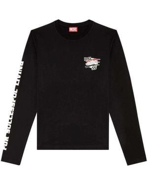 DIESEL Long Sleeve Tops - Black