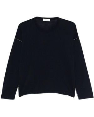 Roberto Collina Truien & Vesten ,Blauw ,Rondgebreide Trui