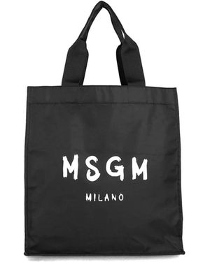 MSGM Tote Bags - Black