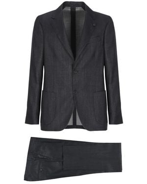 Lardini Single Breasted Suits - Negro