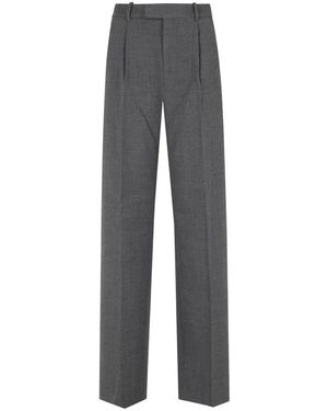 Self-Portrait Straight Trousers - Gris
