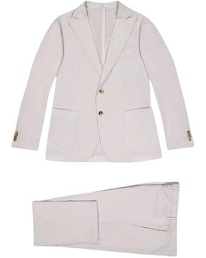 Boglioli Single Breasted Suits - White