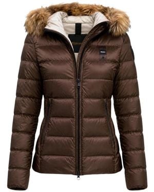 Blauer Winter Jackets - Marrón