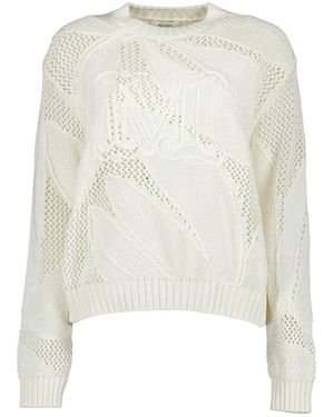 Max Mara Rundhals-Strickware - Weiß