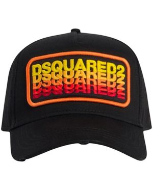 DSquared² Accessoires ,Veelkleurig ,Katoen Baseball Cap - Zwart