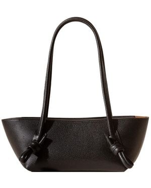 Hereu Fleca Schultertasche Mit Knotengriff - Schwarz