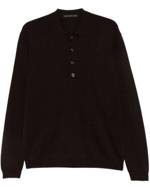 Low Brand Strickpullover Mit Rundhalsausschnitt - Schwarz