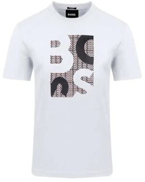 HUGO Klassiek Zwart T-Shirt Voor Mannen - Wit