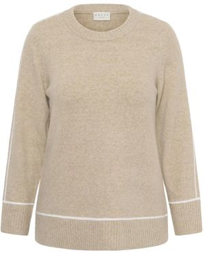 Kaffe Round-Neck Knitwear - White