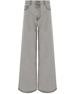 Ganni Future Wide Leg Jeans - Grau