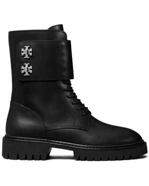 Tory Burch Lace-Up Boots - Negro
