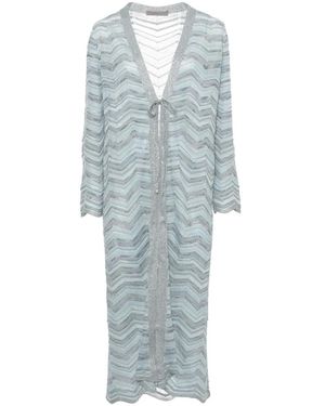 D.exterior Long Cardigan - Blau