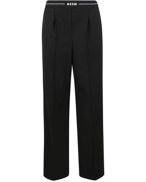 MSGM Straight Trousers - Nero