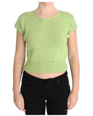 Pink Memories V-Neck Knitwear - Verde