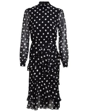 Saloni Isa Rüschenkleid - Schwarz