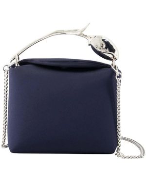 Erdem Tassen ,Blauw ,Leer Mini Bloom Bag