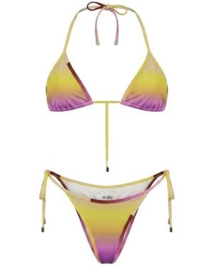 The Attico Gradient-Effect Driehoek Bikini - Geel
