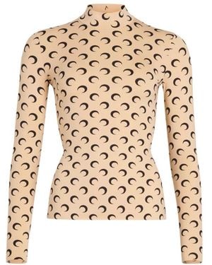 Marine Serre Long Sleeve Tops - Neutro