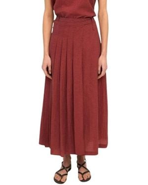 Yerse Midi Skirts - Rosso