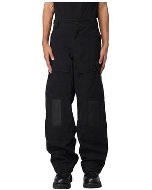 032c Wide Trousers - Black