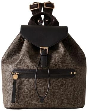 Borbonese Tassen ,Bruin ,Leer Urban Zaino - Zwart