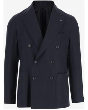 Tagliatore Wolljacke Mit Doppelter Knopfleiste - Blau