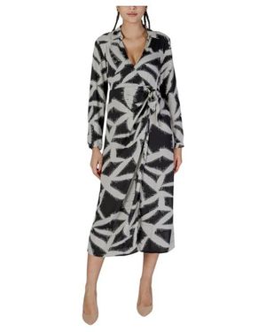 Jacqueline De Yong Wickelkleid Mit Geometrischem Muster - Schwarz