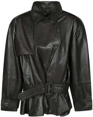 ROTATE BIRGER CHRISTENSEN Trench Coats - Negro
