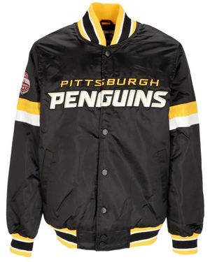 Starter Jassen ,Veelkleurig ,Polyester Home Game Satin Bomber Jacket - Zwart