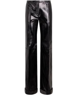Philosophy Di Lorenzo Serafini Leather Trousers - Black
