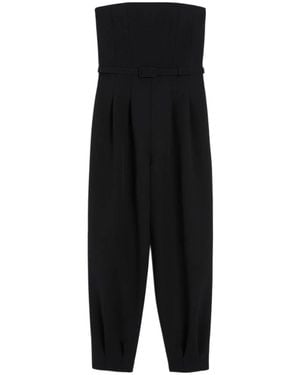 Max Mara Zwarte Jumpsuit Met Wijde Broek