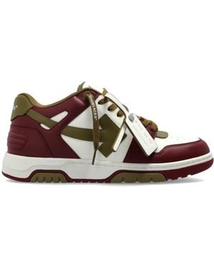 Off-White c/o Virgil Abloh Schoenen ,Rood ,Leer Out Of Office Sneakers - Bruin