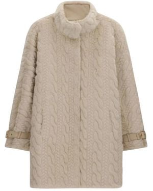 Guess Faux Fur & Shearling Jackets - Neutro