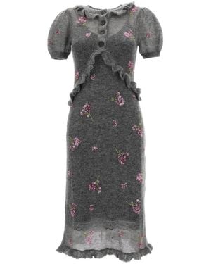 ShuShu/Tong Kurzärmeliges Strickkleid - Grau