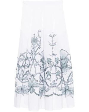 Eleventy Midi Skirts - Blue