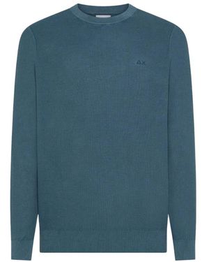 Sun 68 Round-Neck Knitwear - Bleu