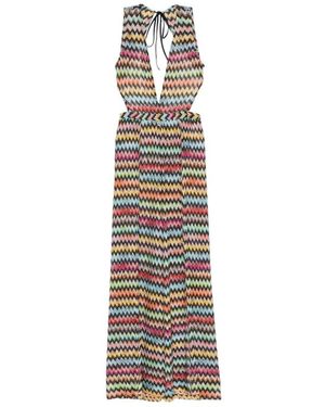 Missoni Jumpsuits & Playsuits ,Veelkleurig ,Zigzag-Gebreide Jumpsuit Met Uitsparingen - Meerkleurig