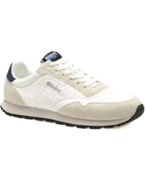 Blauer Sneakers - Blanc
