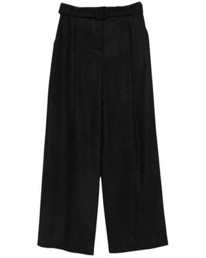 Eleventy Wide Trousers - Black