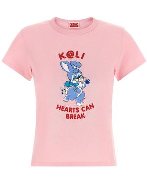 KENZO Cartoon T-Shirt - Roze