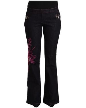 Exte Jeans denim nero a zampa