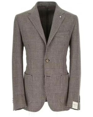 Lubiam Prinz von wales baumwolljacke - Grau