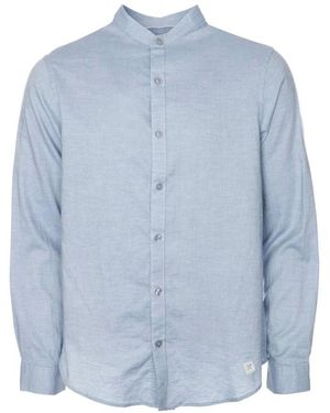 NOWADAYS Dun Oxford Overhemd Met Korte Opstaande Kraag - Blauw